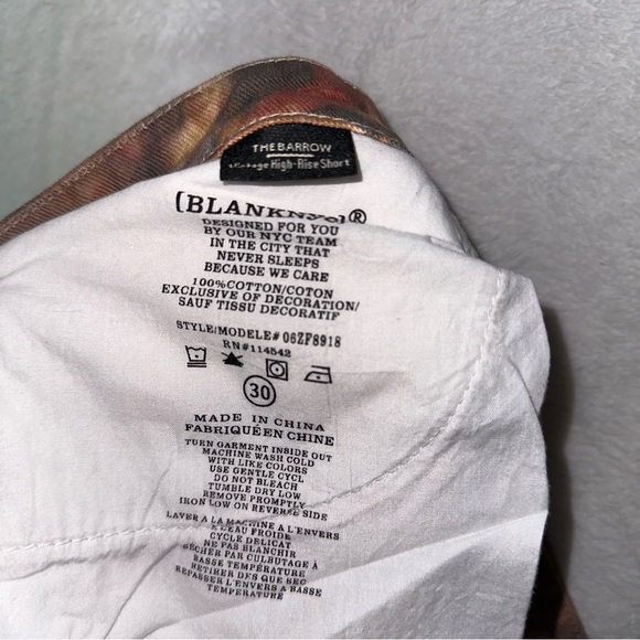 BLANKNYC The Barrow Vatican Vintage High Rise Printed Denim Shorts Angel Cherub - Picture 15 of 15